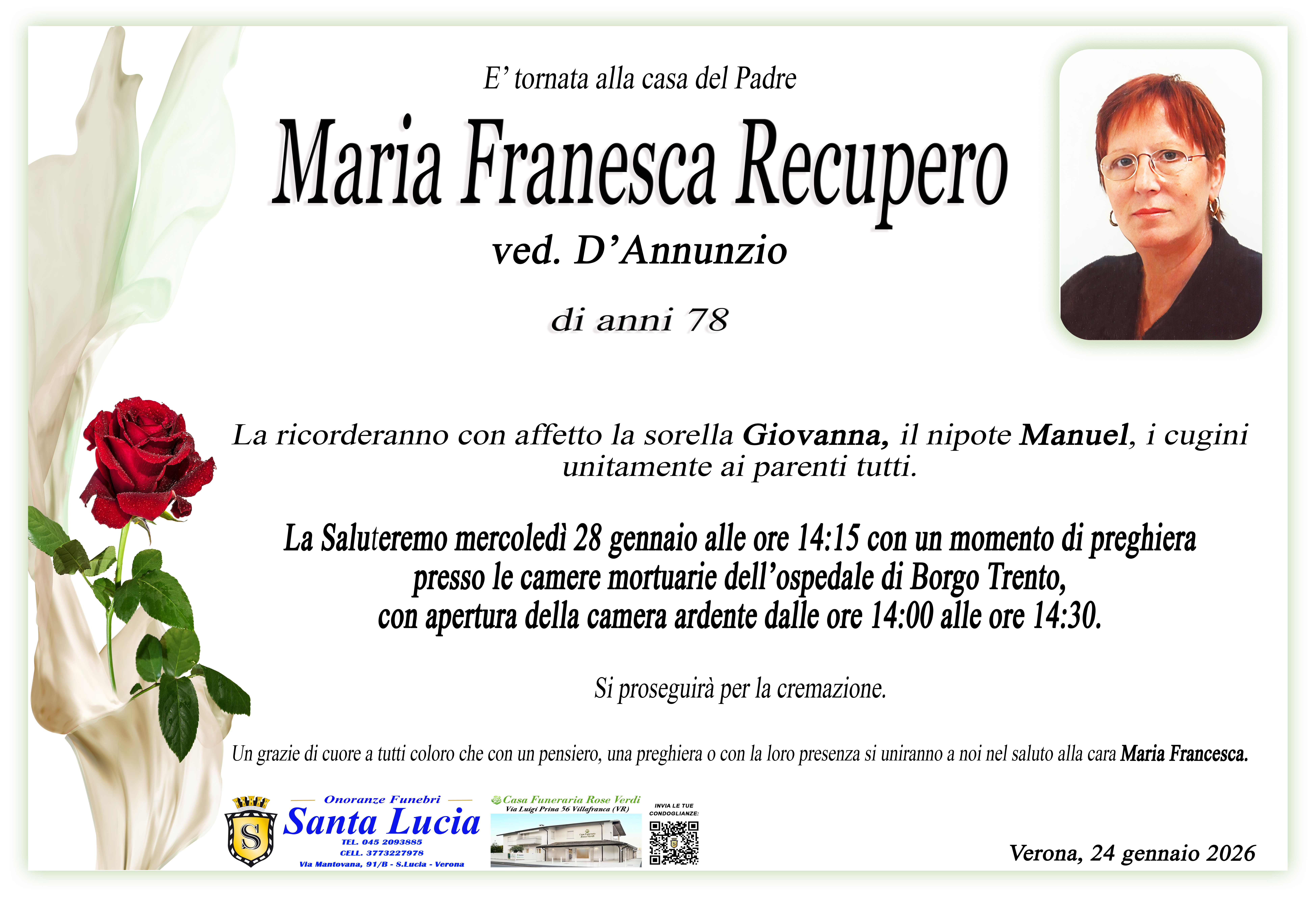 Scopri di più sull'articolo Maria Francesca Recupero